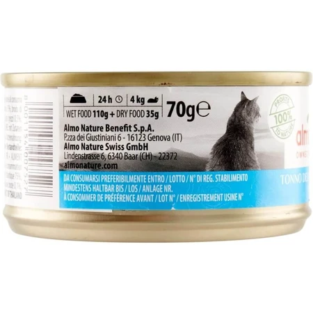 Almo nature Hfc natural Atlantic tuna - wet food for adult cats 70 gr