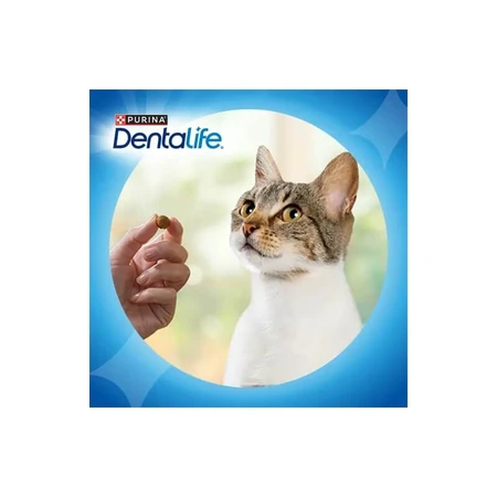 Dentalife - Zahnstein- und Zahnbelagssnack für ausgewachsene Katzen mit Hühnergeschmack 40 g