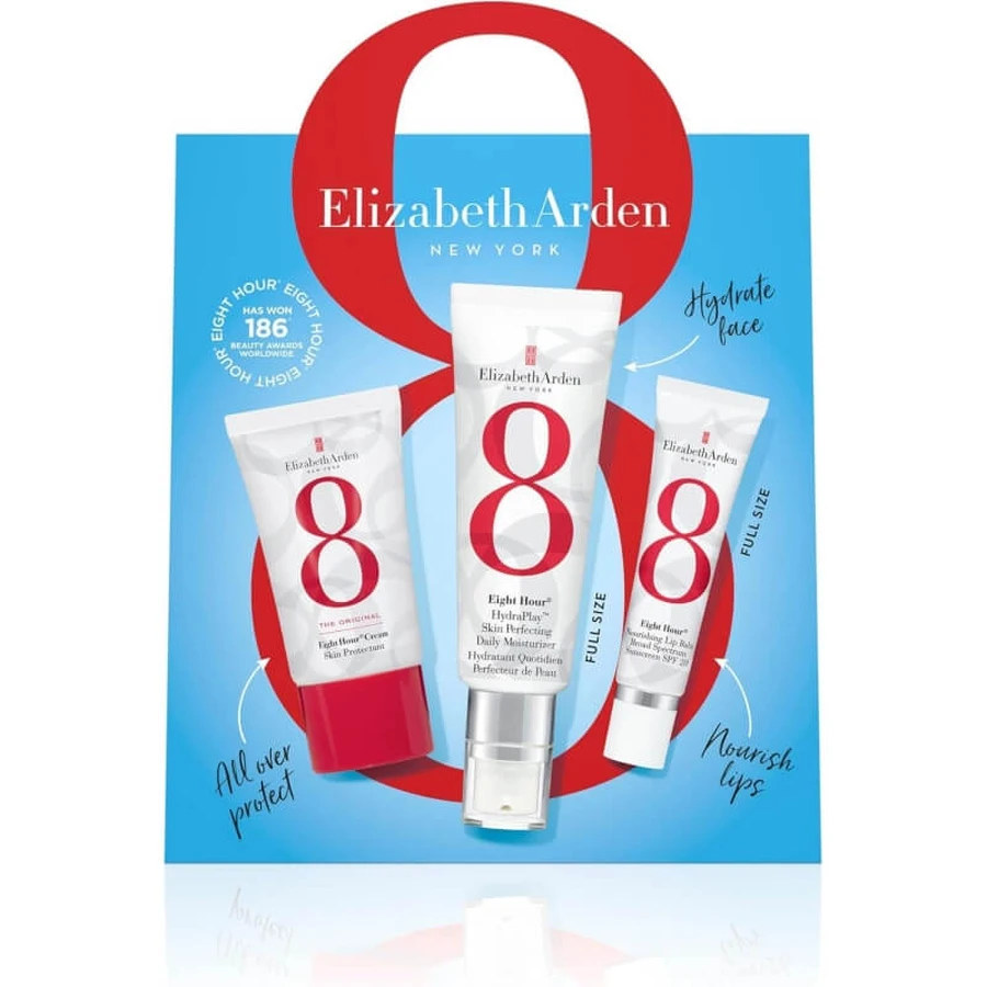 kit de inicio de ocho horas de elizabeth arden - rutina esencial para una piel radiante y protegida