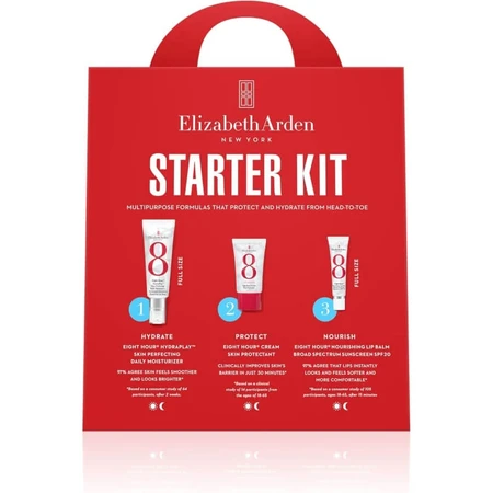 kit de inicio de ocho horas de elizabeth arden - rutina esencial para una piel radiante y protegida