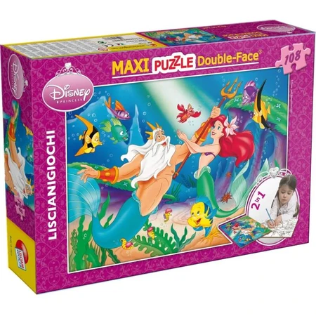 Puzzle Lisciani Supermaxi sirena doble cara - 108 piezas