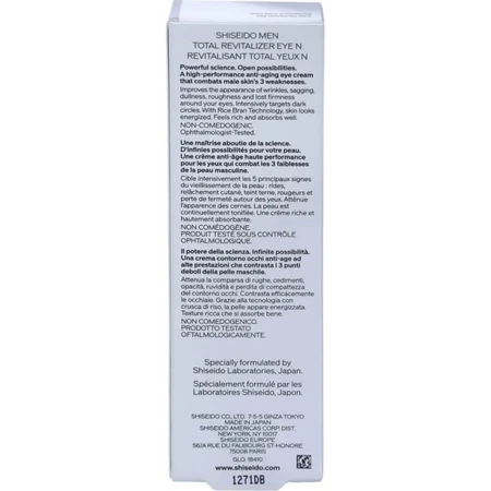 Shiseido Men total revitalizer eye - crema revitalizante antiedad total para el contorno de ojos 15 ml