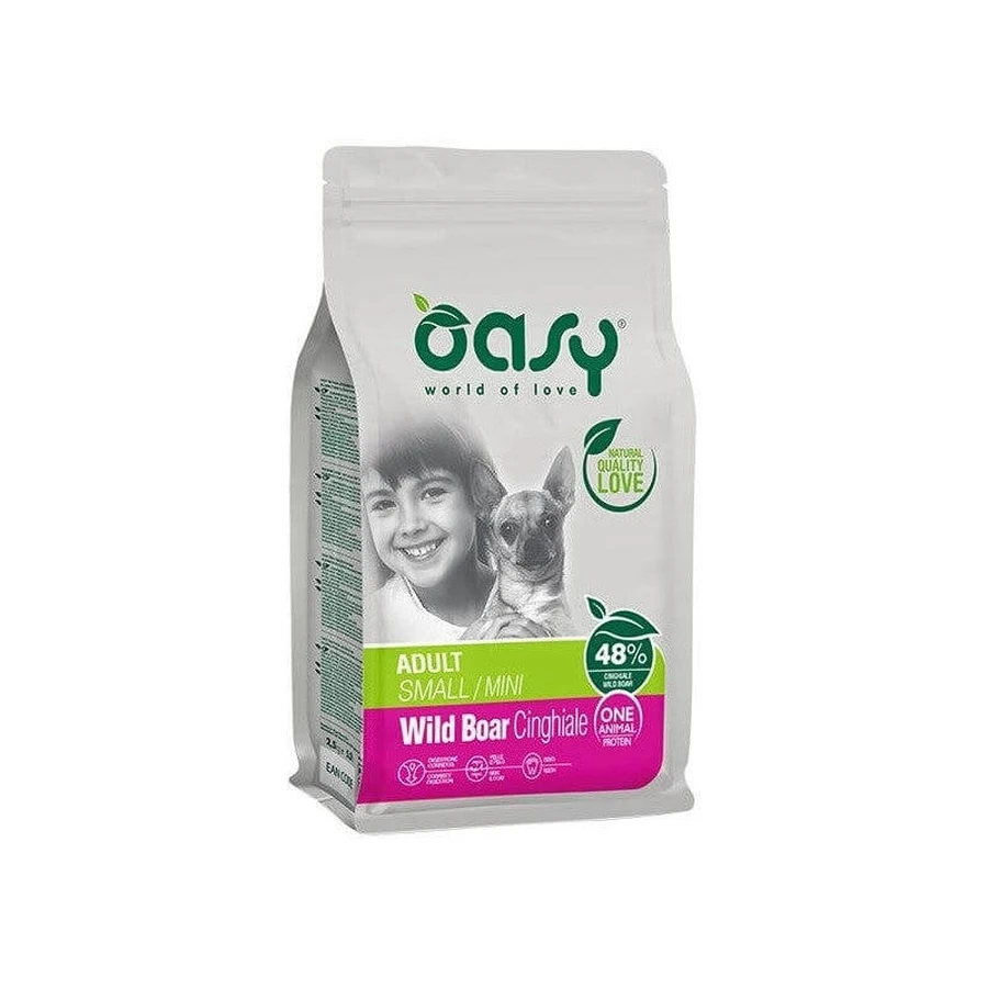 Oasy Cane adult one protein small mini boar - alimento completo perros pequeños adultos 800 gr