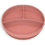 Suavinex color essence - assiette en silicone avec séparateurs - rose