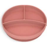 Suavinex color essence - silicone plate with dividers - pink