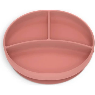 Suavinex color essence - assiette en silicone avec séparateurs - rose