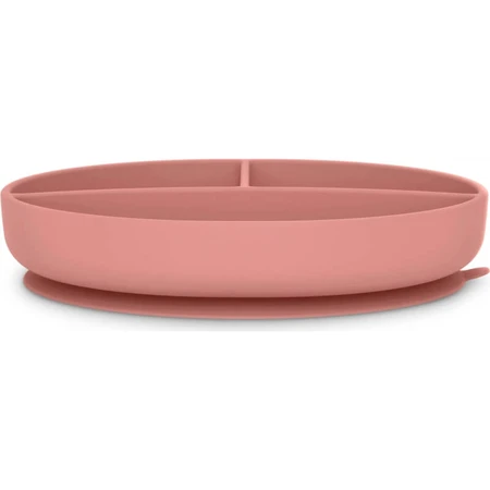 Suavinex color essence - assiette en silicone avec séparateurs - rose