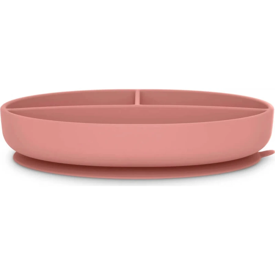 Suavinex color essence - assiette en silicone avec séparateurs - rose