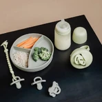 Suavinex color essence - assiette en silicone avec séparateurs - rose
