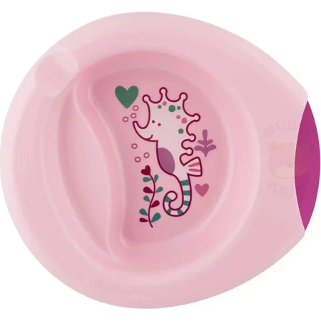 Chicco baby voeding set 6 maanden+ bord lepel en beker roze