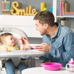 Chicco baby voeding set 6 maanden+ bord lepel en beker roze