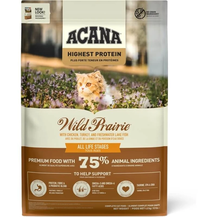 Acana Wild prairie - nourriture complète pour chats 4,5 kg