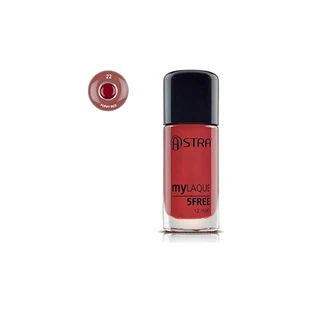 Astra my laque 5 free - vernis à ongles ultra brillant n° 22 rouge coquelicot