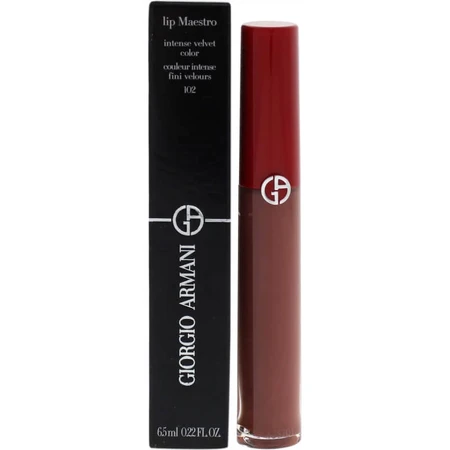 Giorgio armani lip maestro - barra de labios líquida mate aterciopelada no. 102 arenisca