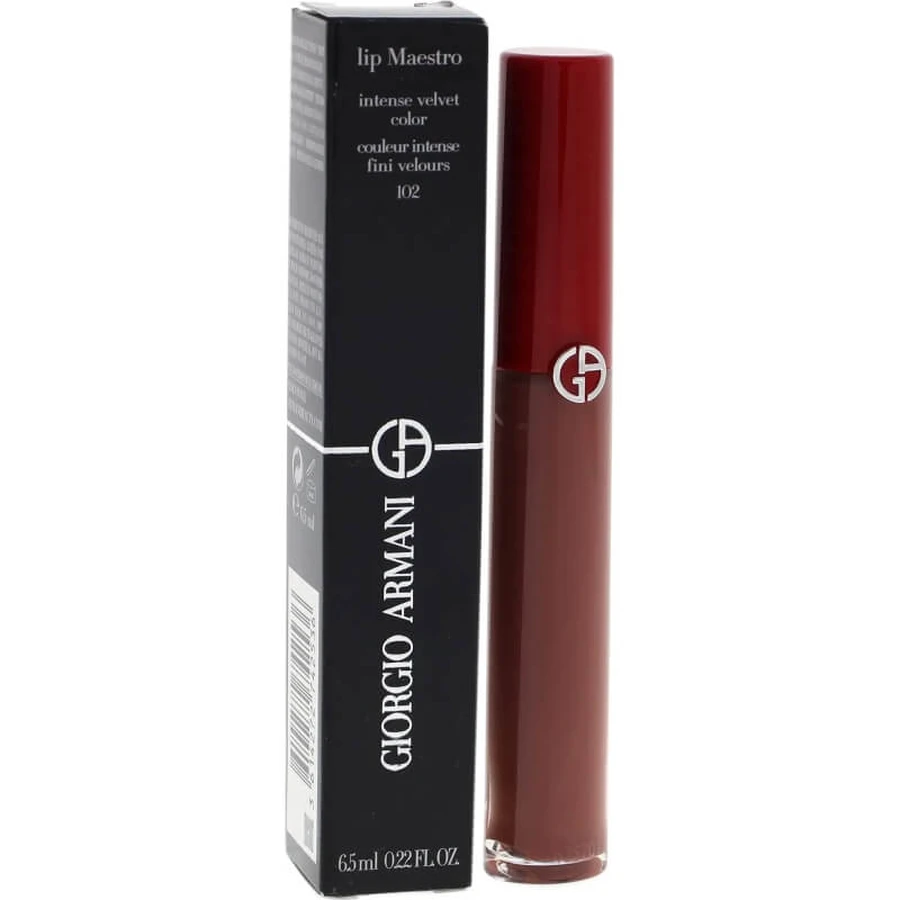 Giorgio armani lip maestro - barra de labios líquida mate aterciopelada no. 102 arenisca