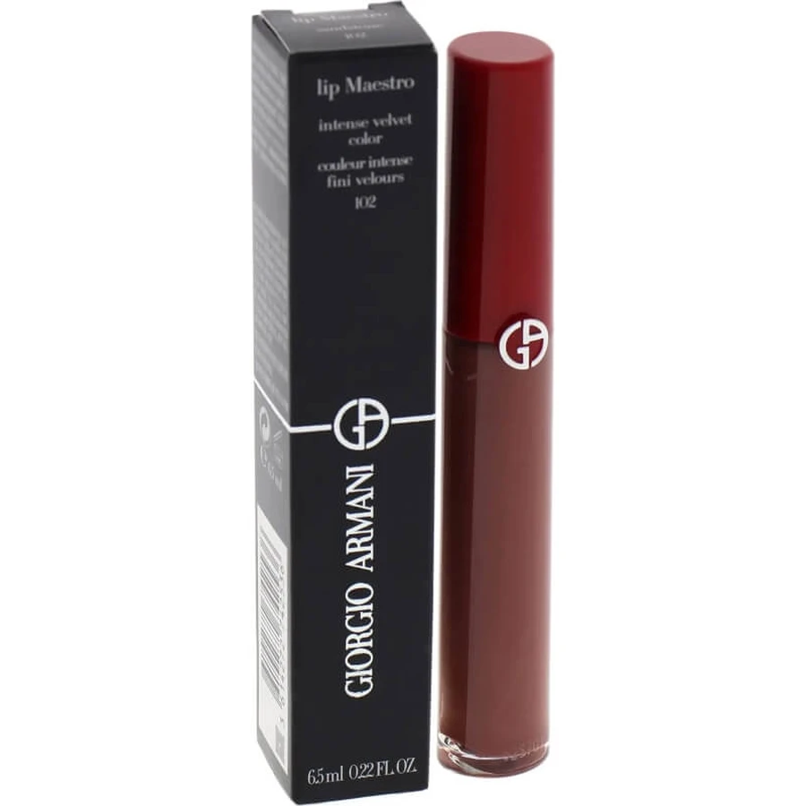 Giorgio armani lip maestro - barra de labios líquida mate aterciopelada no. 102 arenisca