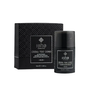 Isha men crema facial con ácido hialurónico y aceite de argán 50 ml