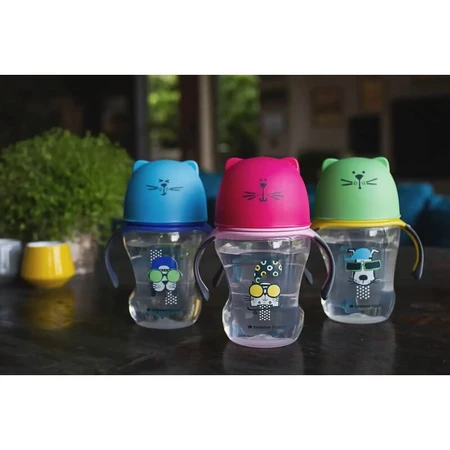 Tommee tippee Trainer beker soft sippee - 6m+ beker met 230ml zachte tuit roze kleur