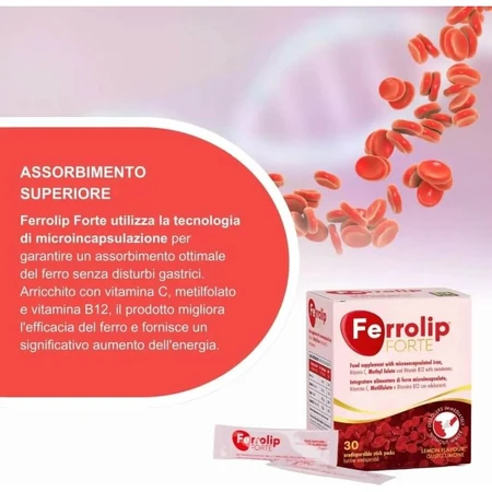 Ferrolip forte 30 stickpacks - ijzer- en vitaminesupplement