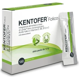 Kentofer folic 20 stickpacks - suplemento de hierro y vitaminas para el embarazo