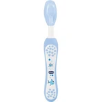 Kit d'hygiène bucco-dentaire Chicco bleu avec brosse à dents + dentifrice fraise 12m+.