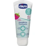 Kit d'hygiène bucco-dentaire Chicco bleu avec brosse à dents + dentifrice fraise 12m+.
