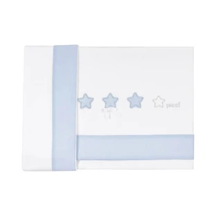 Picci Dream Collection - juego completo para cuna y cochecito de bebé - 2 sábanas + 1 funda de almohada - azul claro