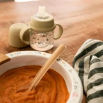 Suavinex my family - zuigfles eerst met handvat en siliconen tuit - pistache