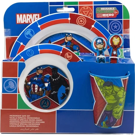 Stor vajilla de 5 piezas con decoración de los vengadores