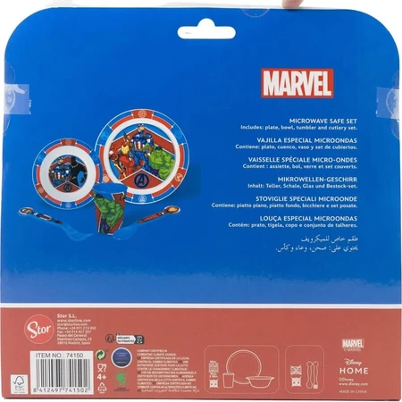 Stor vajilla de 5 piezas con decoración de los vengadores