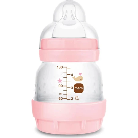 Mam Easy start anti-colic - Babyflasche 0m+ Silikonsauger 130 ml rosa