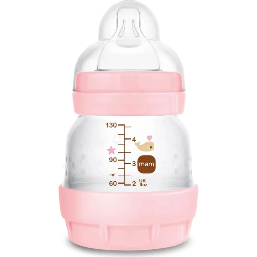 Mam Easy start anti-colic - Babyflasche 0m+ Silikonsauger 130 ml rosa