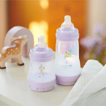 Mam Easy start anti-colic - Babyflasche 0m+ Silikonsauger 130 ml rosa