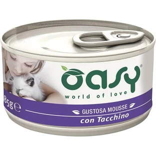 Oasy Wet cat caprice mousse kalkoen - volledige voeding voor volwassen katten 85 gr.