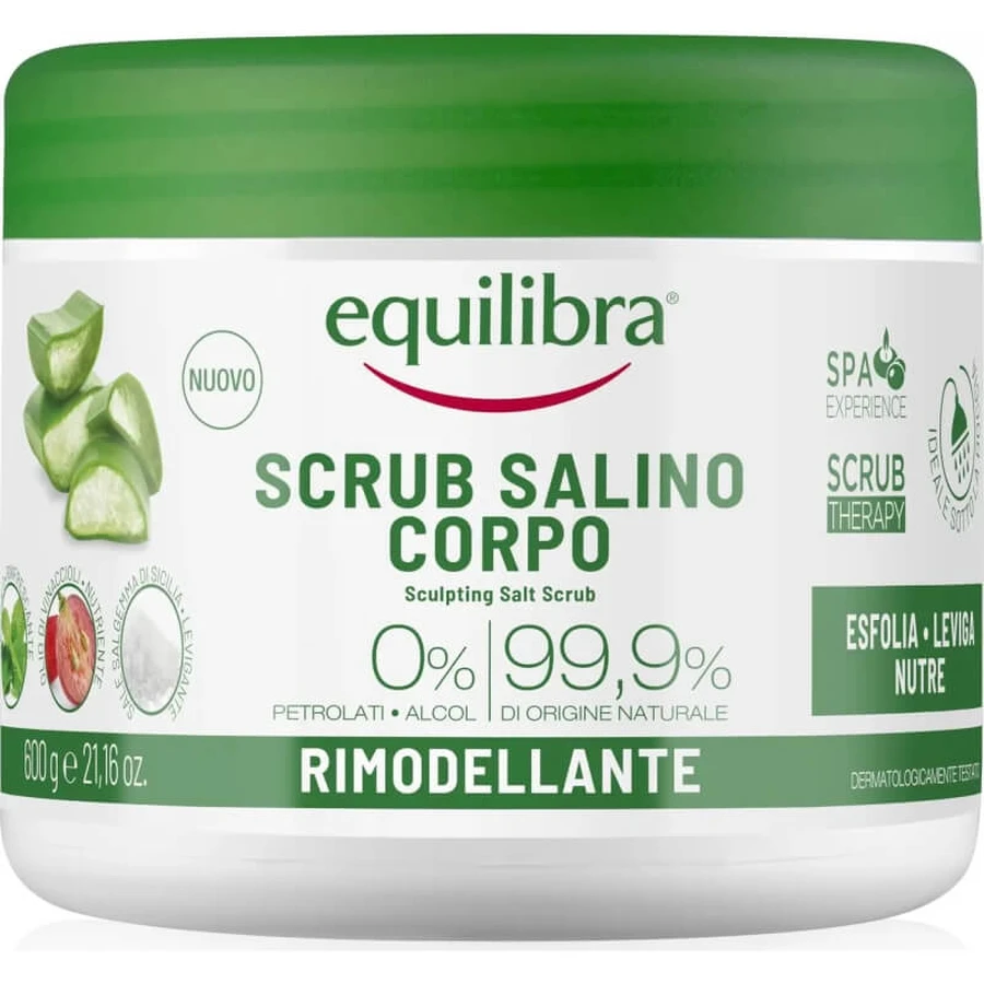 Equilibra remodellerende zoutoplossing lichaamsscrub 600 gr