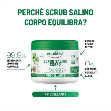 Equilibra remodellerende zoutoplossing lichaamsscrub 600 gr