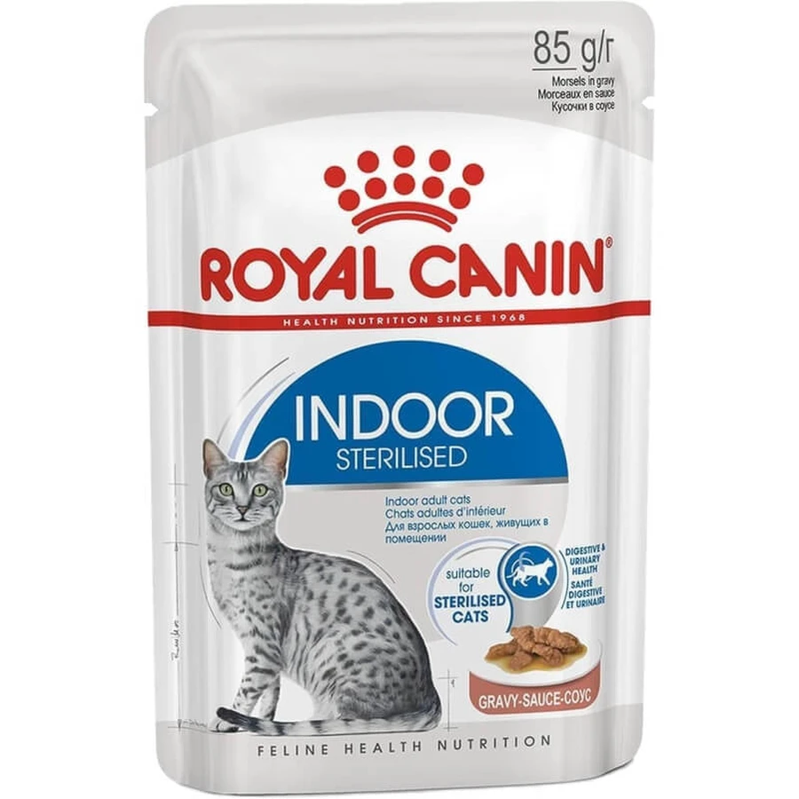 Royal canin Indoor gesteriliseerde lappen in saus - volledige voeding voor volwassen gesteriliseerde honden 85 gr