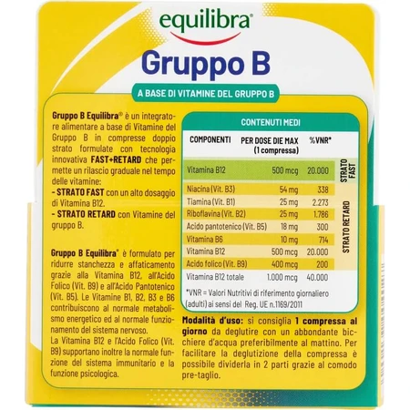Equilibra groep b 30 tabletten - vitaminesupplement voor de b-groep