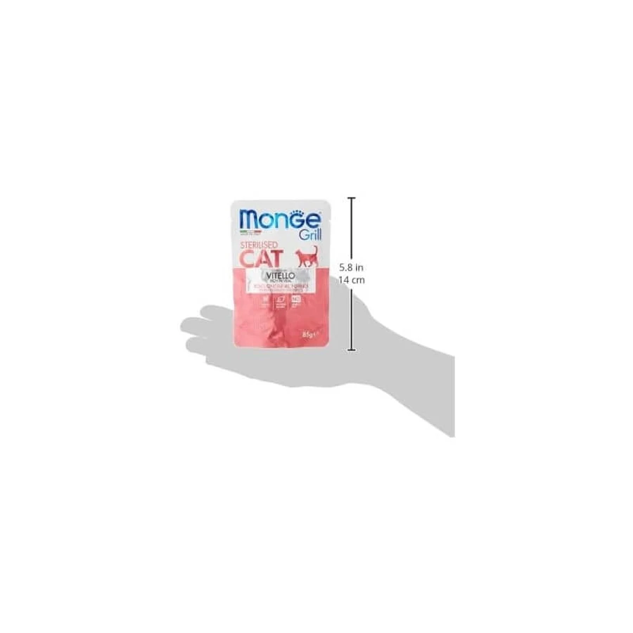 Monge Grill sterilised cat baked veal morsels - complete food for sterilised cats 85 gr