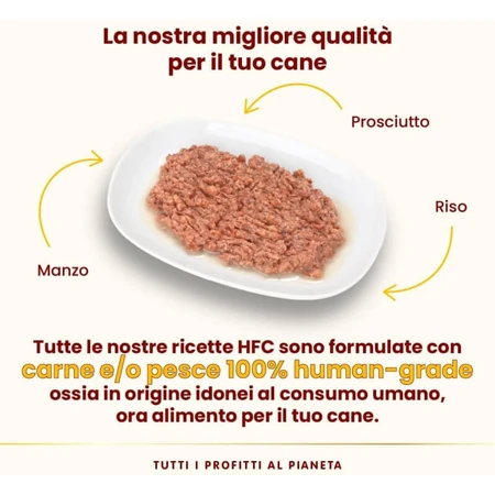 Almo nature Hfc cuisine rundvlees met ham - natvoer voor volwassen honden 290 gr