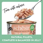 Schesir Nutrición completa filetes en gelatina de atún con salmón - alimento completo para gatos 6x 50 gr