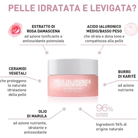 Equilibra rosa hialurónico - crema facial antiedad 50 ml