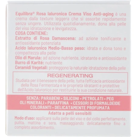 Equilibra rosa hialurónico - crema facial antiedad 50 ml