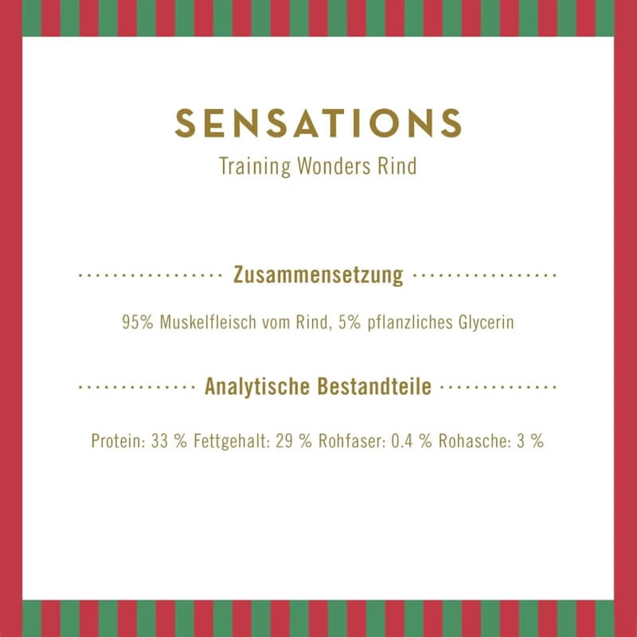 Terra canis Sensations Trainingswunder Rindfleisch - Hundesnacks für das Training 90 gr