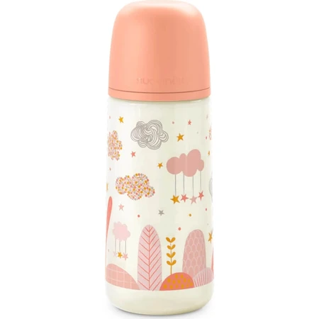 Suavinex dreams 6m+ - Flasche mit symmetrischem Sauger mit dichtem Durchfluss 360 ml - rosa