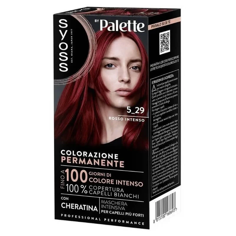 Paleta Syoss - colorante permanente 5-29 rojo intenso