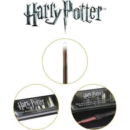 Noble collection harry potter magic wand with glowing tip