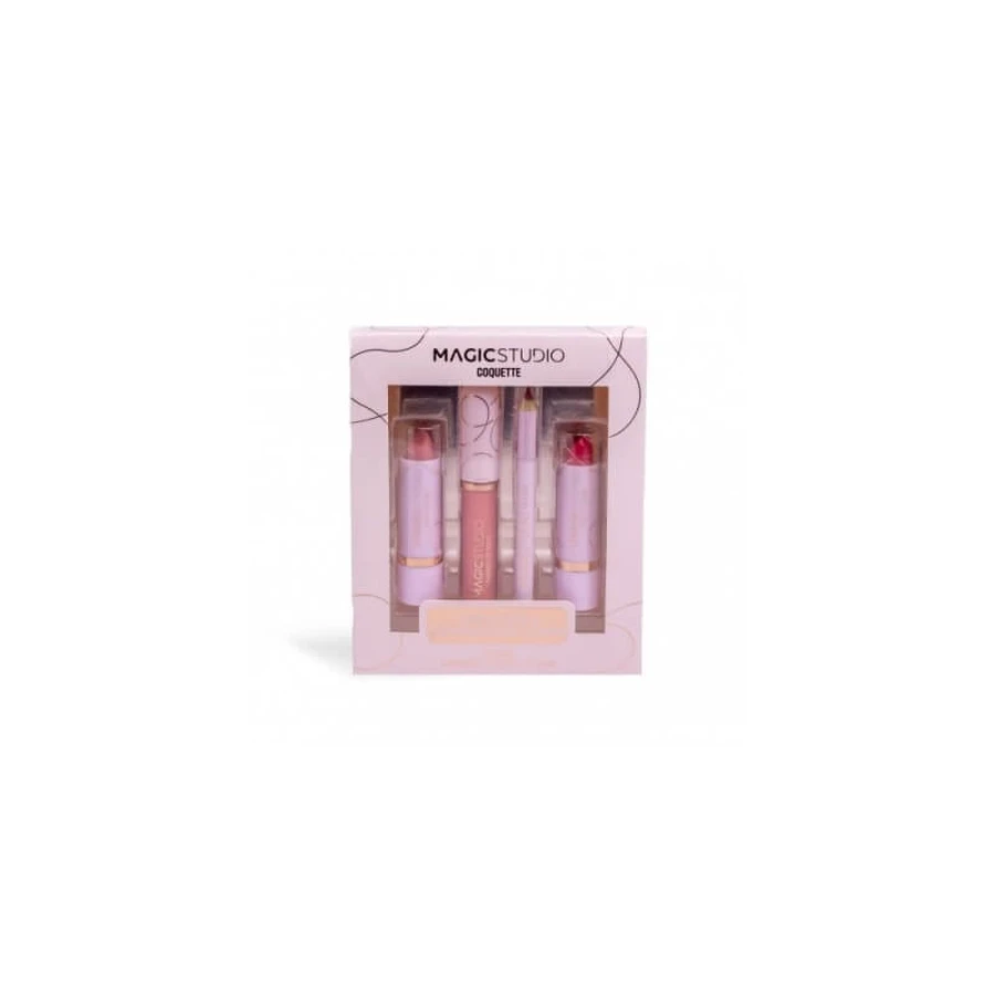 Zauberstudio Coquette - 2 Lippenstifte + Lipliner + Lipgloss
