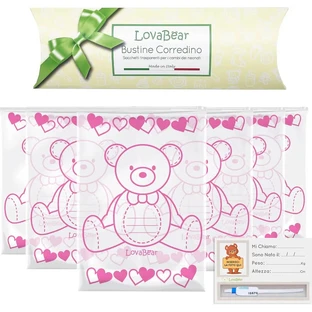 Lovabear 6 zakjes luier - roze beer