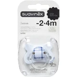 Suavinex fopspeen fusion fysiologische latex speen 2-4 maanden assorti kleuren